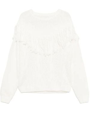 The Upside Kansas Tassel Boo Pullover - Weiß