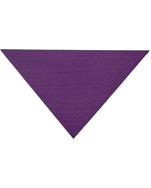 Bompard Sacha Cable-Knit Triangle Scarf - Purple