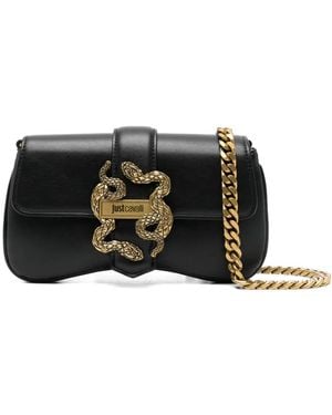 Just Cavalli Snake Embellishment Crossbody Bag - Black