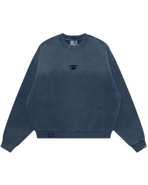 Aape By A Bathing Ape Logo-Applique Crew-Neck Sweatshirt - Blue