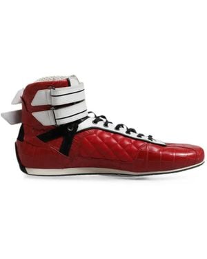 Dolce & Gabbana Touch-Strap Trainers - Red