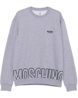 Moschino Sudadera con logo estampado - Gris