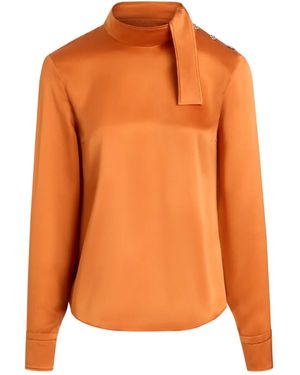 Patou Blouse À Détail De Foulard - Orange