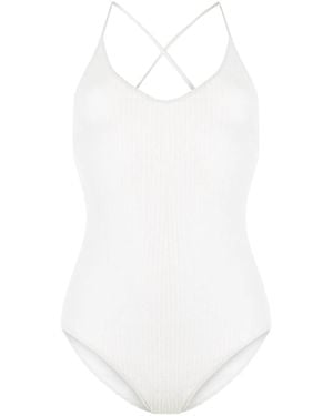 Duskii Margot Ribbed Swimsuit - White