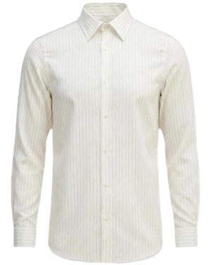 ARMANI EXCHANGE Pinstripe-Print Long-Sleeve Shirt - White