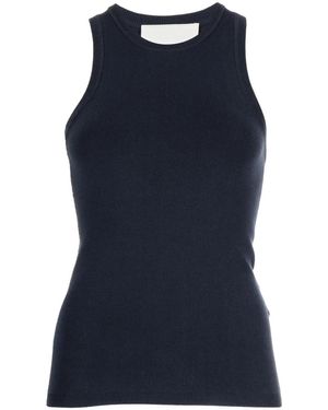 3.1 Phillip Lim Crepe-Texture Tank Top - Blue