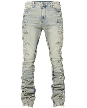 GUAPI Aviation Clasp Jeans - Grijs
