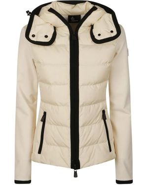 Moncler Hooded Quilted Jacket - Natural