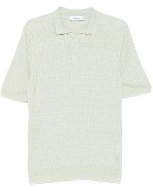 Gran Sasso Ribbed Polo Shirt - White
