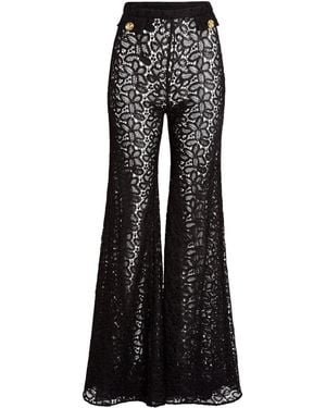 Giambattista Valli Lace Flared Trousers - Black