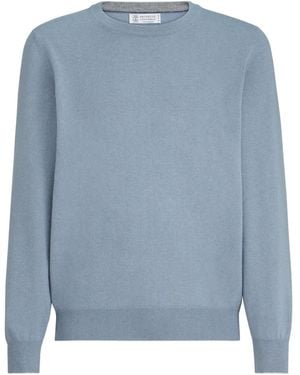 Brunello Cucinelli クルーネック セーター - ブルー