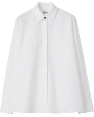 Burberry Oversized Cotton Poplin Shirt - White