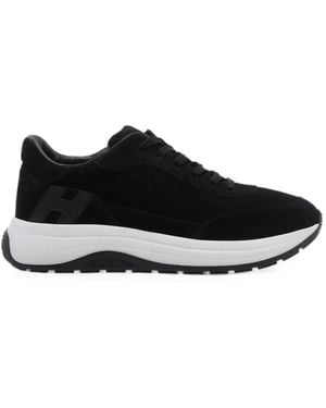 Hogan Hi-Light Suede Sneakers - Black