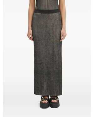 Samsøe & Samsøe Ribbed-Knit Maxi Skirt - Black