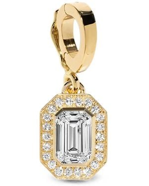Azlee Silhouette Diamond Emerald-Cut Pendant - Metallic
