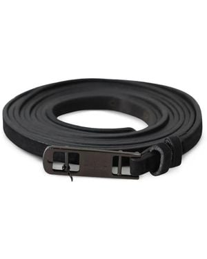 CoSTUME NATIONAL Logo-Buckle Skinny Belt - Black
