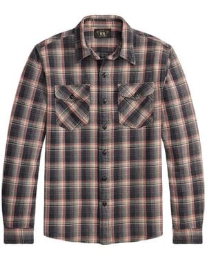 RRL Checked Pocket Shirt - Grey