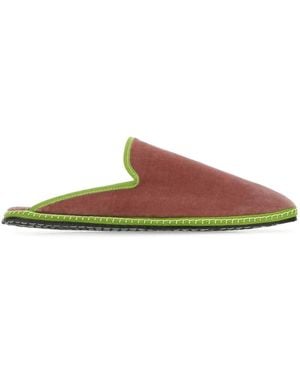 Vibi Venezia Velvet Slippers - Brown