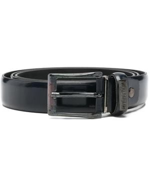 Carlo Pignatelli Logo-Engraved Belt - Black