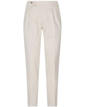 Briglia 1949 Quartieri Pleated Tapered Pants - White