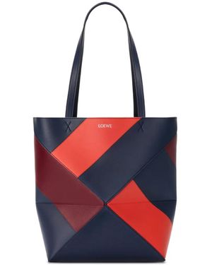 Loewe Medium Puzzle Shoulder Bag - Red