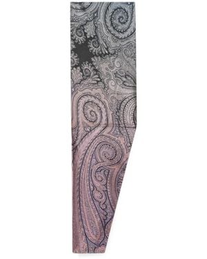 Pierre Louis Mascia Paisley-Print Silk Scarf - Purple