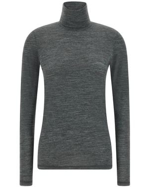 Jil Sander High-Neck Long-Sleeve T-Shirt - Grey