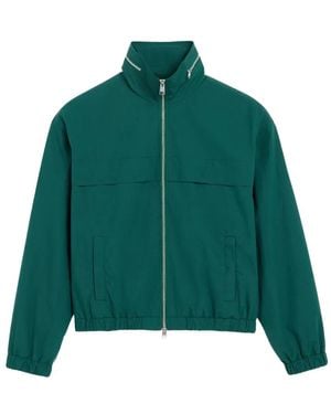 Ami Paris Katoenen En Nylon Canvas Windjack - Groen