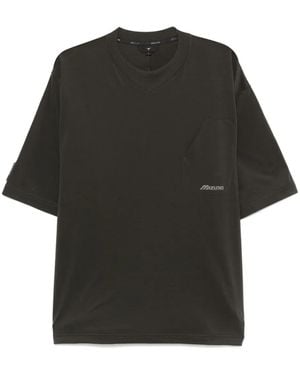 Mizuno T-Shirt Mit Seitlichem Reißverschluss - Schwarz