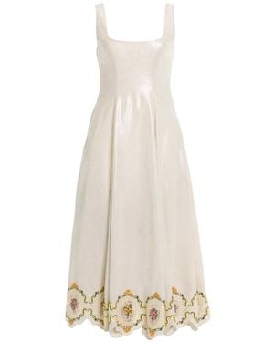 Agua Bendita Pistilo Cordillera Midi Dress - White