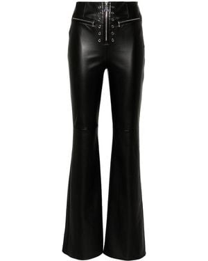 Patrizia Pepe High-Waisted Flared Leggings - Black