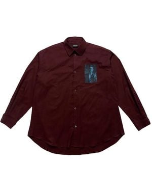 Undercover X Twin Peaks Graphic-Appliqué Shirt - Red