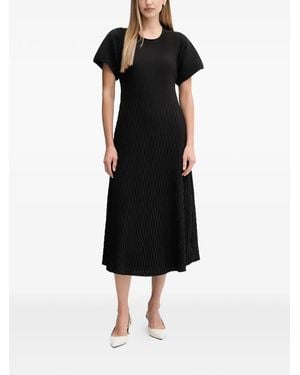 Sandro Ferrone Bacillo Pleated Midi Dress - Black