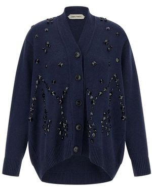 Alberta Ferretti Cardigan Con Scollo A V - Blu