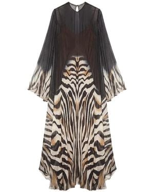 Mes Demoiselles Zebra-Print Sequin-Embellished Maxi Dress - White
