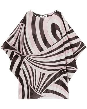 PUCCI Iride-Print Kaftan - Grey