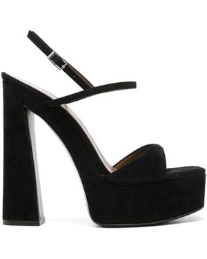 Giuseppe Zanotti 105Mm Suede Platform Sandals - Black