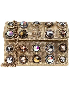Kurt Geiger Medium Kensington Octavia Crystal-Embellished Shoulder Bag - Metallic