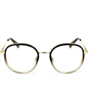 Longchamp Round-Frame Glasses - Natural