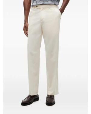 Tommy Hilfiger Pressed-Crease Straight-Leg Trousers - Natural