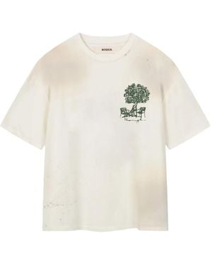 ROUGH T-Shirt Mit Baum-Print - Weiß