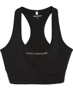 Juicy Couture Interlock Sport-Bh Mit Racerback - Schwarz
