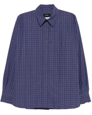 Willy Chavarria Veterano Check-Pattern Shirt - Blue