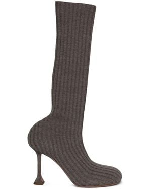 AMINA MUADDI 90Mm Veneda Boots - Grey