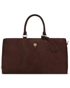 PLACE OF ELMS Arbor Embossed Crest Holdall - Brown