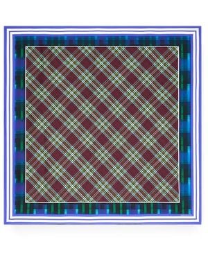 Dries Van Noten Silk Square Scarf - Blauw