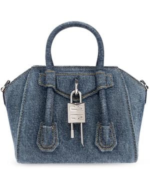 Givenchy Antigona Lock Toy Handtasche - Blau