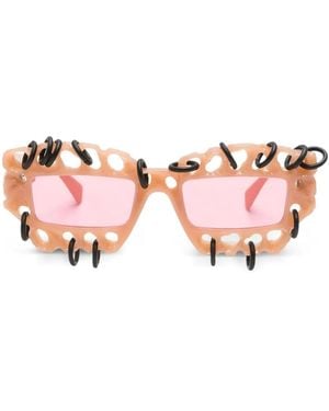 Kuboraum Mask X6 Sonnenbrille Mit Design-Gestell - Pink