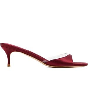 Femme LA Capri Open-Toe Mules - Red