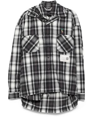 Maison Mihara Yasuhiro Checked Overshirt - Grey